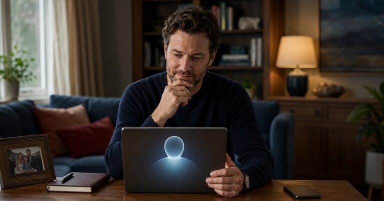 Adult considering whether AI companions pretend to have feelings during an emotionally supportive conversation.