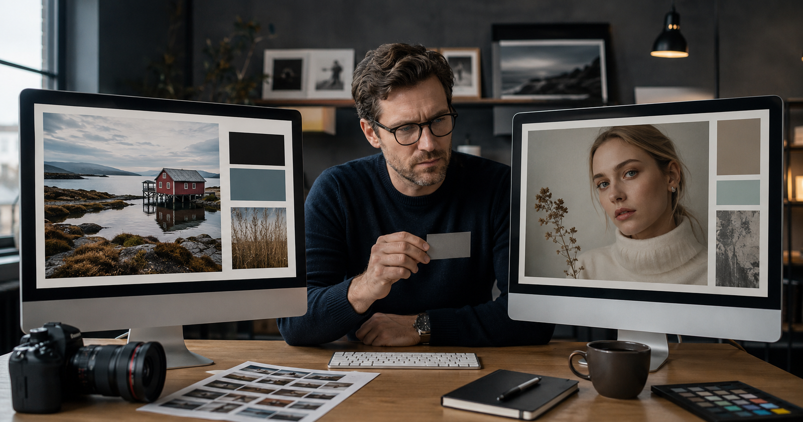 A reader comparing digital media with and without AI-generated content labels.